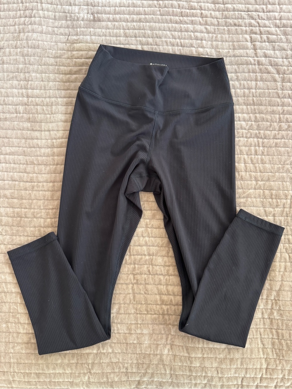 Athleta Black Ribbed Leggings